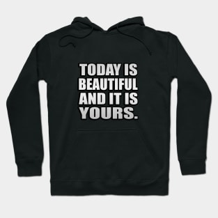 Today is beautiful and it is yours Hoodie